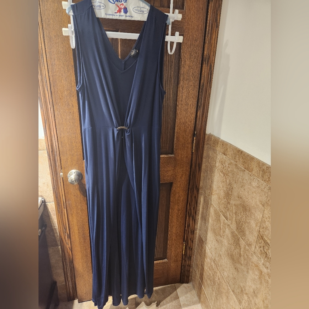 Navy Blue Sleevelees Jumpsuit